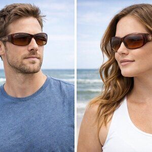 Authentic Vintage Cavalli Sunglasses - Orange - Original Case & Cleaning Cloth